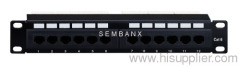 CAT6 12 ports Black Patch Panel