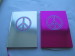 laser hardcover notebook with peace designs