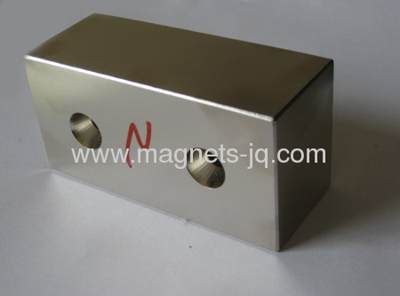 Blocks NdFeB Magnets with two hole