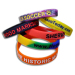 debossed swirl color silicone wristbands