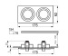 Led Ceiling Light 3x3x1W oxeye Square three in one