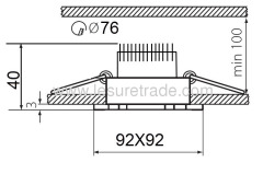 Led Downlights lamp 1W×3 oxeye Square shape Led Ceiling light