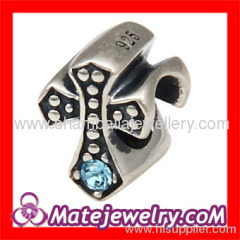 european sterling silver celtic cross bead charm for jewelry making