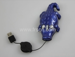 crocodile shape 3d usb wired mini mouse for gift promotion