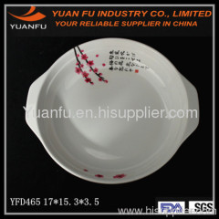 Melamine printing round shape bulk china plate