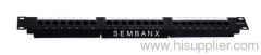 CAT5E 24 ports Black Patch Panel