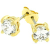 Fashion 18K gold plated copper CZ stud earrings