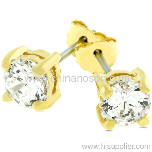 Newest lovely Gold jewellery earrings with CZ