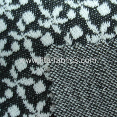 Jacquard interlock fabric blended of wool and polyester