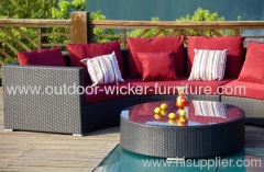 Round garden rattan sofa lounges