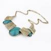 Street Exaggerated Retro Style Paragraph Necklace (Sapphire Blue)