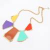 Fashion Colorful Wild Metallic Geometric Design Necklace