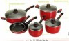 10 pcs red Cookware set with Saucepot Skillet Pan