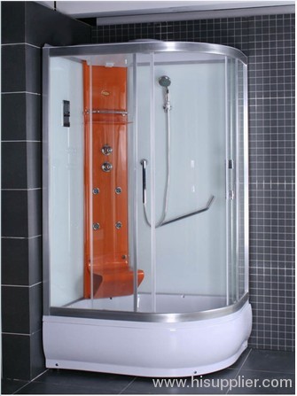 one commodity shelf with shower rooms