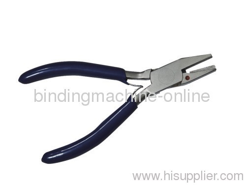 Manual coil crimper plier for cut and bent coil spiral or metal spiral