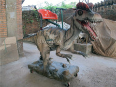 ride dinosaur-Dilophosaurus children coin operated dinosaur for ride amusement park playground outdoor ride