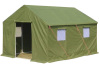 Military tent with canvas fabric