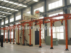 hanger chain type air shot blasting machine