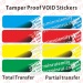 Red Polyester Void Labels