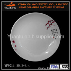 Melamine dinnerware melamine printing round plate