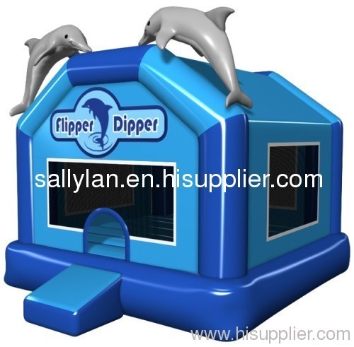 inflatable dolphin bouncer/mini inflatable bouncer/jumping castle