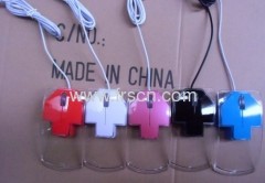 Clear Ricom's brand arrows wired optical rocket mouse