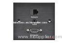 Silver Sandblast Multi Media Wall Plate For Vga Stereo Audio Network