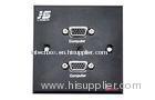 Hotel Rooms Multi Media Dual VGA Wall Plate , Aluminum 15 Pin HD