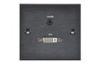 Silver Multimedia Wall Plate 3.5 Mm Stereo Audio And DVI Port