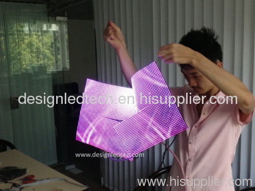 P6mm rubber flexible led screen