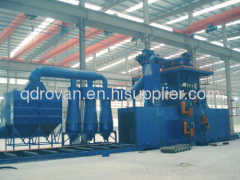 section steel structure shot blast cleaning machine