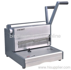 Manual desk top double wire binding machinery with 2:1pitch CW360T