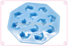 Mini ice cube tray with dolphin styled