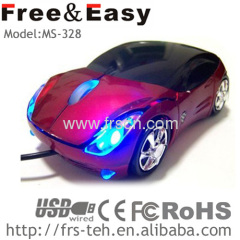 Wired Car shape optical usb mouse