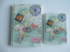 Map cover hardbound notebook