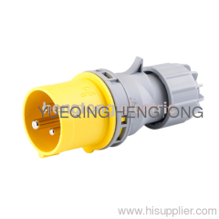 industrial male mobile plug 16A 2P+E IP44