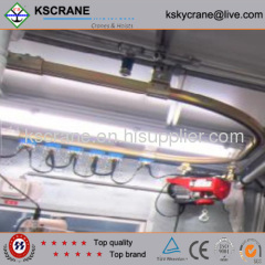 hoist travel on curved beam