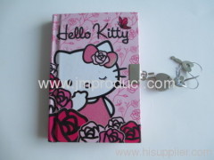 Mini notebook with lock for diary