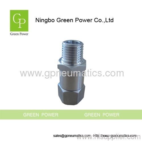 Male thread noncorroding stainless steel check valve