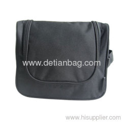 Hot sell black polyester mens wash bags for travel