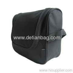 Hot sell black polyester mens wash bags for travel