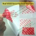 Red Polyester Void Labels