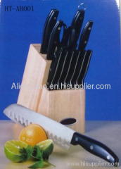 13pcs kitchen knfie with block set