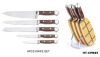 5pc new kitchen knife with block set