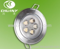 Silvery Round LED Lights With 1W High Power LED Source