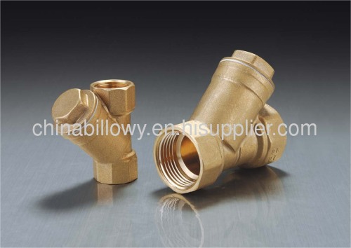 Brass strainer valve, strainer valve