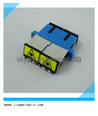 SC Duplex Fiber optic Adapter with Metal Cap