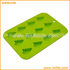 Christmas tree silicone ice cube tray with 12 cavities