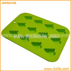 Christmas tree silicone ice cube tray with 12 cavities