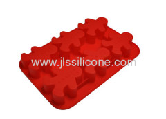 Lovely human shape silicone ice cube mold with 6 cavities